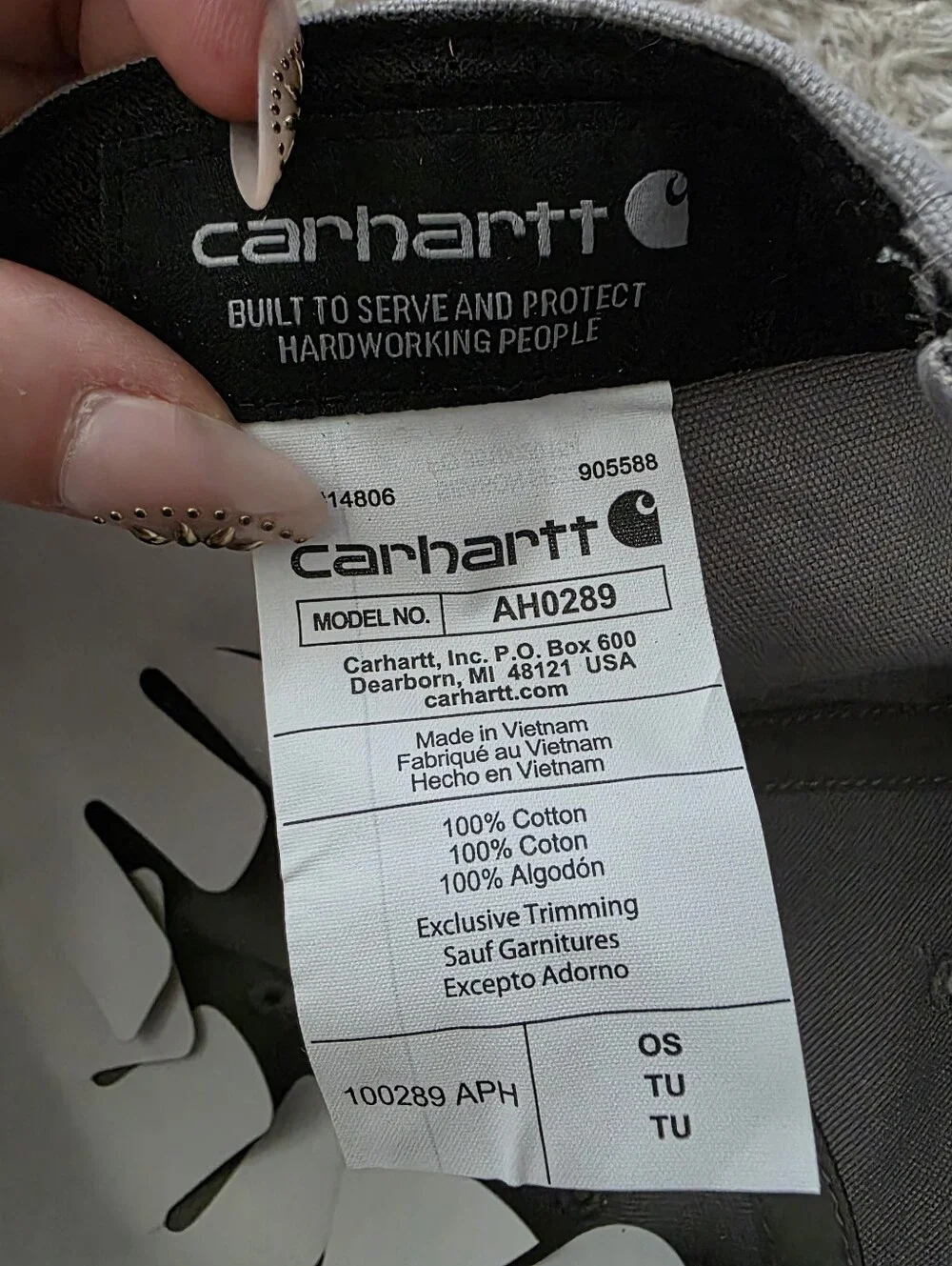 Carhartt Odessa Canvas Patch Logo Baseball Cap Blue Gray